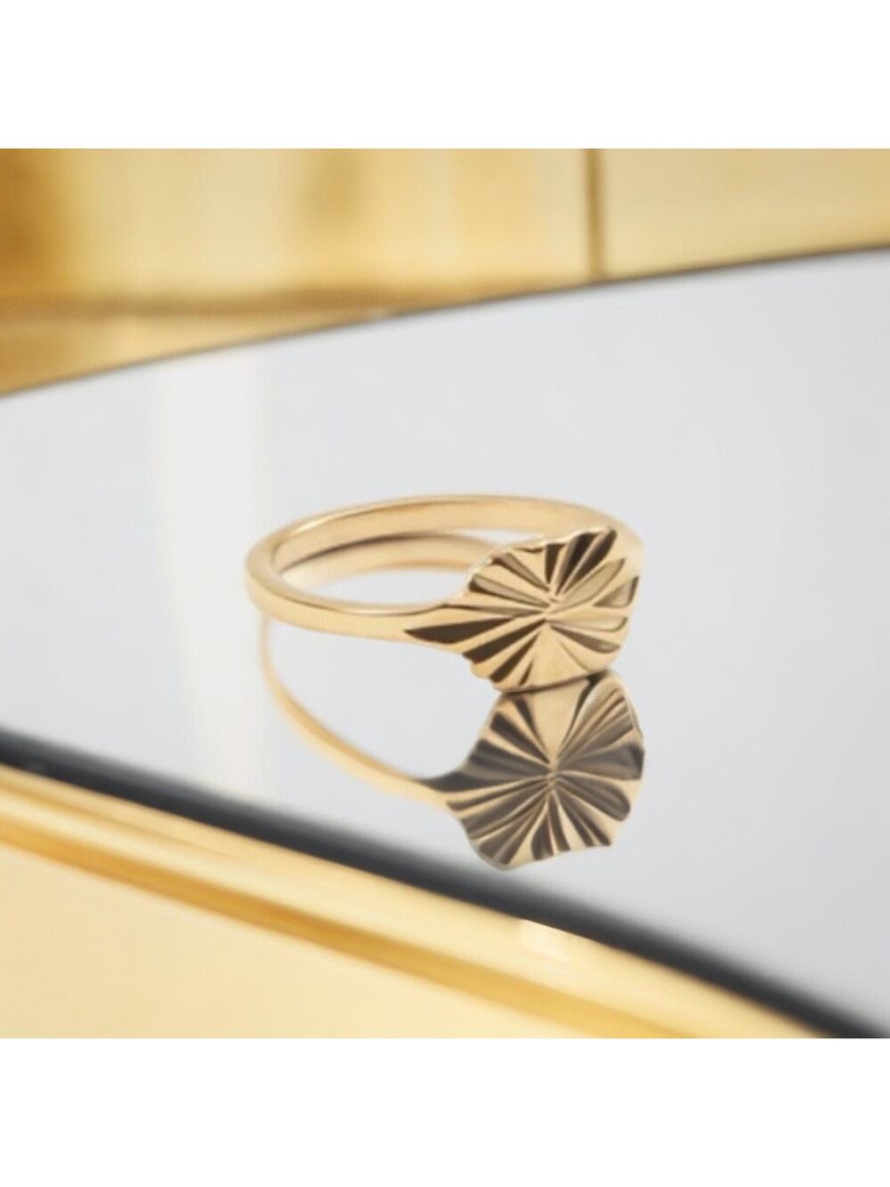 NEW yellow gold plated Sunburst ring jewelry size 7 B25A